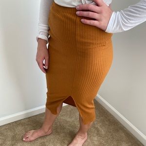 Rust Colored High Waisted Skirt